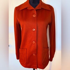 Elegant Rust Pea Coat for Women